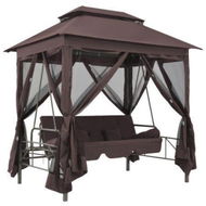 Detailed information about the product 43240 Gazebo Convertible Swing Bench Coffee