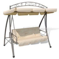 Detailed information about the product 43241 Outdoor Convertible Swing Bench With Canopy Sand White