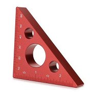 Detailed information about the product 45 Degree Aluminum Alloy Angle Ruler Imperial Metric Scale Carpenter Triangular Ruler Angle Measuring Tool For Woodworking Workshop Square