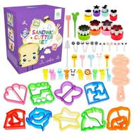 Detailed information about the product 45 PCS Sandwich Bread Cutter SetBento Lunch Box Accessories Kit Fruit Cutter Animal Picks Rice Ball Maker