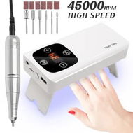 Detailed information about the product 45000RPM Nail Drill Machine 3-in-1 Portable Nail Drill and Dryer Electric Professional Nail Lathe with UV LED Lamp Manicure Care