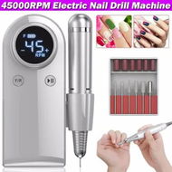 Detailed information about the product 45000RPM Nail Drill Machine Rechargeable Nail File Nails Accessories Gel Nail Polish Sander Professional Tool Manicure Set Color White