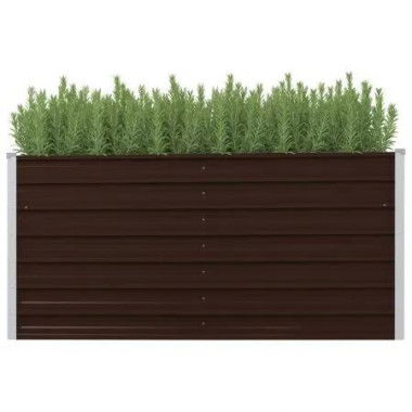 45717 Garden Raised Bed Brown 160x40x77 cm Galvanised Steel