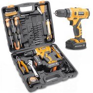 Detailed information about the product 47Pcs 12V Cordless Drill Driver Set Household Hand Tool Kit w/ 2 Batteries