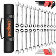 Detailed information about the product 48-Piece Ratchet Wrench Set with Rolling Pouch - Metric SAE Allen Key & Hex Key Spanner Kit