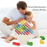 Detailed information about the product 48-Piece Tetra Tower Game: Stacking Blocks for Building and Balancing, Educational Toys GIfts For All Ages