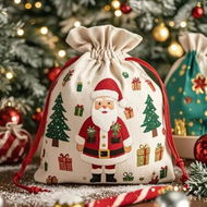 Detailed information about the product 48*65CM Christmas Bags for Gifts,Large Christmas Gift Bags Christmas Drawstring Bag Storage Bag Christmas Eve Santa Gift Bag Candy Apples Bag