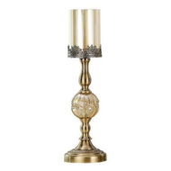 Detailed information about the product 48cm Glass Candle Holder Candle Stand Glass Metal With Candle