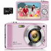 48MP Point and Shoot Digital Camera with Macro Mode,1080P HD Compact Digital Camera with Flash 16x Zoom Anti Shake 2.88 inch IPS Screen Small Digital Camera 32GB SD Card for Teens Kids Seniors (Pink). Available at Crazy Sales for $79.99