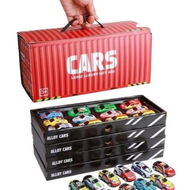 Detailed information about the product 48PCS Diecast Metal Toy Car Pullback Truck Container Boys Kids Mini Parking Presents Christmas Birthday Gift
