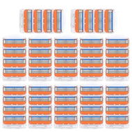 Detailed information about the product 48pcs Razor Blade Shaving Razor Blade Refills for Gillette Fusion 5,Orange New Version