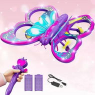Detailed information about the product 4DRC V40 RC Planes, Remote Control Butterfly,Drone with LED Lights, RC Quadcopter, 3D Flip,Flying Airplane Toys for Beginners, Boys and Girls, 2 Battery