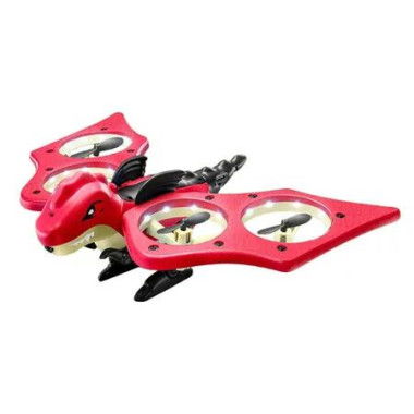 4DRC V48 Dinosaurs Gravity Sensing Obstacle Avoidance EPP Foam 2.4G Remote Control RC Toys Gifts Drone Quadcopter Airplane RTF with Two Batteries, Red