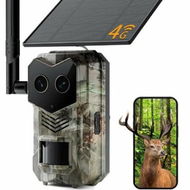 Detailed information about the product 4G Cellular Trail Camera with GPS,Dual Lens Game Camera with Night Vision,Trail Camera with Night Vision Motion Activated Waterproof,Wildlife Camera