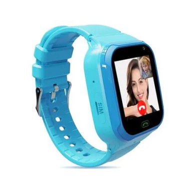 4G Kids Smart Watch, Boys Girls GPS Tracker Kids Smartwatches Video Call SOS Alarm Voice Chat and Touch Screen Game Real Time Tracking (Blue)