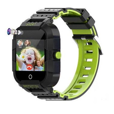 4G Kids Smartwatch, GPS Smart Watch for Children, Touch Screen Phone with Video Calls, SOS, Pedometer, Alarm, Camera, Music (Black)