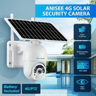 4G LTE Security Camera Home House CCTV Wireless Solar WiFi Surveillance System Outdoor PTZ SIM Card Batteries
