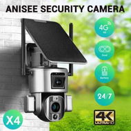 Detailed information about the product 4G LTE Security Camerax4 Home CCTV House Spy Solar Wireless Outdoor Surveillance System Dual Lens 4K PTZ Batteries