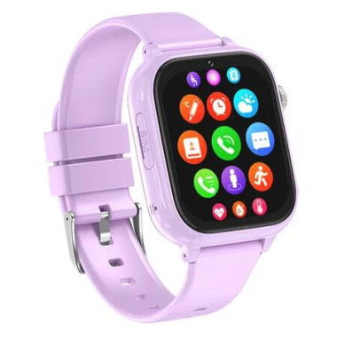 4G Smart Watch Kids LBS GPS Location WIFI Video Call SOS Child Smartwatch HD Camera Monitor Tracker Photo Viewing Phone Watch Col.Purple