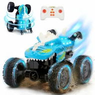 Detailed information about the product 4GHz RC Stunt Car with LED Light 360 Degree Flips 2. 4WD Remote Control Monster Truck All-Terrain Off-Road Vehicle Rechargeable Toy Gift for Boys Ages 4+