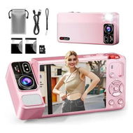 Detailed information about the product 4K 64MP Cameras for Photography,270 Degree Flip Screen Vlogging Camera, Autofocus, 64GB Card, Point and Shoot Digital Cameras for Kids Teens(Pink)