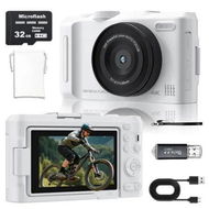 Detailed information about the product 4K CCD Digital Camera 18X Zoom for Student 48MP Compact Digital Photography 3-inch 180 Degree Flip Screen Selfile Camera(White)