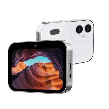 4K CCD Digital Camera 64MP Digital Video Camera with 3 Lens 3 Inch Touch Panel 16X Digital Zoom Built-in Flash IR Night Vision Color White