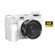 Detailed information about the product 4K Digital Camera, 75MP UHD Camera, 4K Video Recording, 18X Digital Zoom, Instant WiFi Transfer, Continuous Filming, Timed Photo, White
