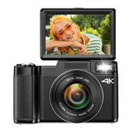 Detailed information about the product 4K Digital Camera for Photography, Autofocus 48MP Vlogging Camera for YouTube, 3 inch 180 Degree Flip Screen Compact Video Camera