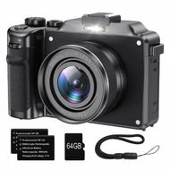 Detailed information about the product 4K Digital Camera for Photography with Anti-Shake 56MP Compact Video Camera Travel Autofocus WiFi Vlogging Camera with 64GB TF Card