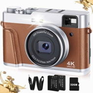 Detailed information about the product 4K Digital Camera with Viewfinder Flash & Dial,48MP Digital Camera for Photography and Video Autofocus Anti-Shake,Travel Portable Camera,Vlogging Camera