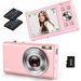 4K Digital Camera YouTube Vlogging Cam Autofocus 32GB Card 48MP 16X Zoom Anti-Shake Compact Point Shoot Portable Camera Pink. Available at Crazy Sales for $69.99