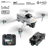Detailed information about the product 4K Dual Cameras Drone 4.3-Inch Large Screen Remote Control Brushless Drone With Wifi Professional Aerial Camera With Anti-Shake Gimbal Color Grey