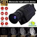 4K Infrared Night Vision Video Rechargeable Camera Digital Monocular Scope for Hunting Wildlife Outdoor Photography Camping. Available at Crazy Sales for $94.99