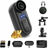 Detailed information about the product 4K Mini Body Camera Action Cam with Audio Video Recording 128G Thumb Size Hands Free Body Worn Cameras Wearable Portable Camcorder for Work Travel Pet