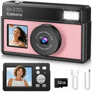 Detailed information about the product 4K UHD Digital Camera for Photography and Video 64MP Camera,Point and Shoot Digital Vlogging Cameras with 64GB SD Card Christmas and Birthday Gifts