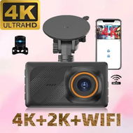 Detailed information about the product 4K Ultra HD Dual Lens Dash Cam 3.0 Inch IPS Screen WiFi Driving Recorder With App Control 170 Degree Wide Angle Night Vision G-Sensor