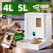 4L Automatic Pet Feeder 5L Waterer Set WiFi Smart Camera Record App Control Cat Dog Water Food Dispense Timed Digital Feeding Drinking PetScene. Available at Crazy Sales for $149.95