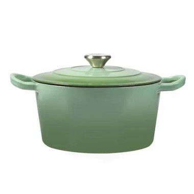 4L Enamel Dutch Oven Pot in Green Colour