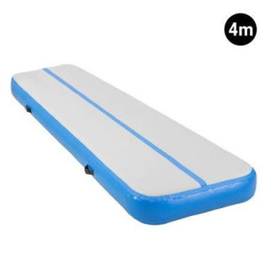 4m Airtrack Tumbling Mat Gymnastics Exercise 20cm Air Track - Blue