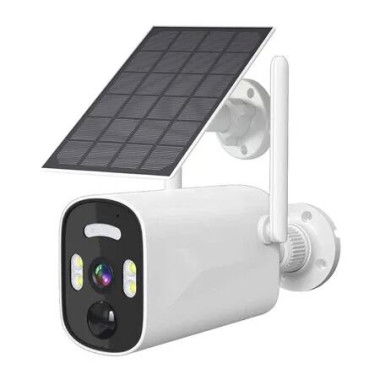 4MP Solar Security Cameras Outdoor, Wire Free 2.4G WiFi, PIR Motion Detection, 2 Way Audio, Cloud or SD, Color Night Vision and Spotlights