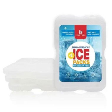 4packs 150ml Water Fill Reusable Coolers Quick Freeze Space Saving for Summer Cold Lunch Boxes Ice Packs