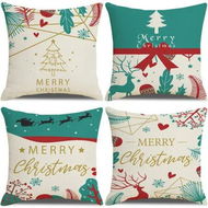 Detailed information about the product 4pcs Christmas Decorative Throw Pillow Cover 45*45cm Merry Christmas Pillowcase Cushion Case Home Decoration