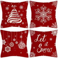 Detailed information about the product 4pcs Christmas Decorative Throw Pillow Cover 45*45cm Merry Christmas Pillowcase Cushion Case Home Decoration
