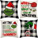 4pcs Christmas Grinch Decorative Throw Pillow Cover 45*45cm Merry Christmas Pillowcase Cushion Case Home Decoration. Available at Crazy Sales for $14.99