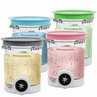 Detailed information about the product 4Pcs Creami Swirl Pints and Lids for Ninja Ice Cream Maker NC700 Series, Creami Containers Replacement for Ninja Swirl Soft Serve Makers