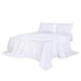 4pcs Double Size 100% Bamboo Bed Sheet Set in White Colour. Available at Crazy Sales for $59.97