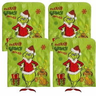 Detailed information about the product 4PCS Grinch Christmas Chair Covers,Xmas Decoration Green Hat Dining Chair Slipcovers Christmas Chair Back Covers Xmas Kitchen