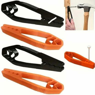 4Pcs Nail Holder Pliers for Hammering Nail Fixing Tools Portable Woodworking Fixing Tool Keep Fingers Safe in Woodworking Repair