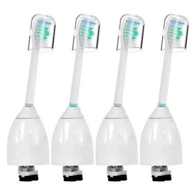4Pcs Replacement Toothbrush Heads, Refill Brush Heads Compatible with Philips E-Series HX7001 HX7023, fits Elite, Essence, Advance, CleanCare, Xtreme